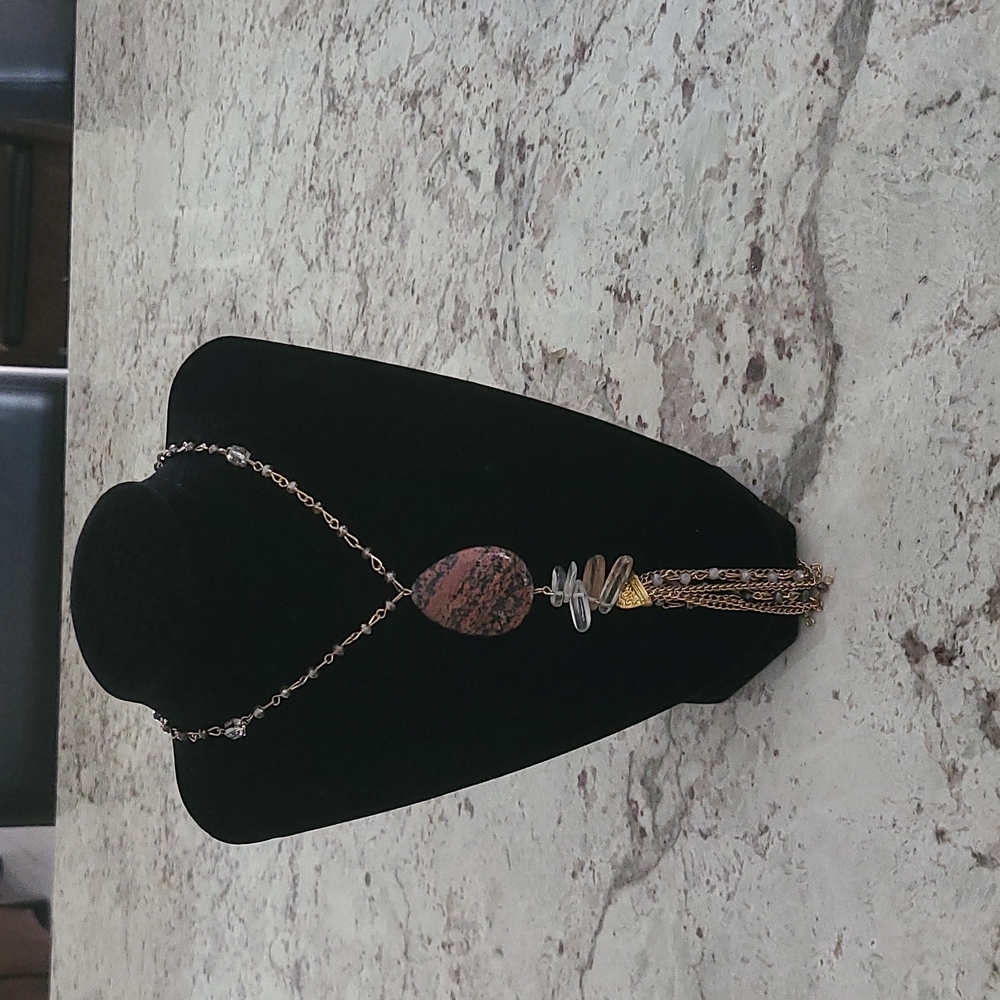 Ole Brown/Gray Necklace and Earring Set